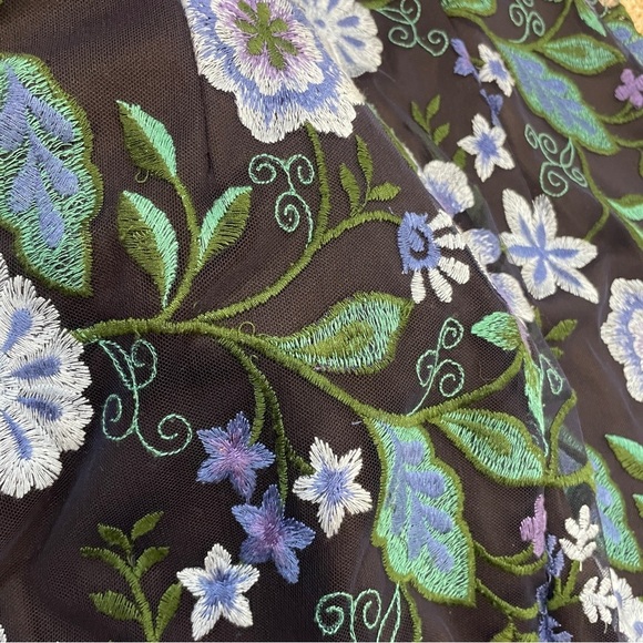 Women's Calvin Klein Floral Embroidered Floral Foliage Dress 12 Wedding Event - Picture 14 of 16